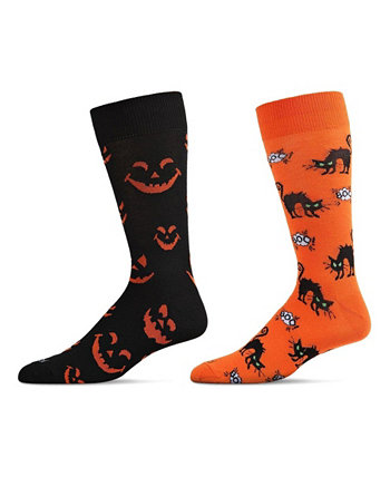 Мужские носки для Хэллоуина, новинка, упаковка из 2 шт. MEMOI