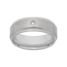 Титановое обручальное кольцо с алмазным акцентом - Для мужчин Unbranded