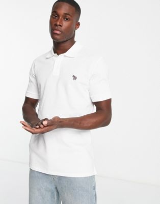 PS Paul Smith regular fit logo short sleeve polo in white PS Paul Smith