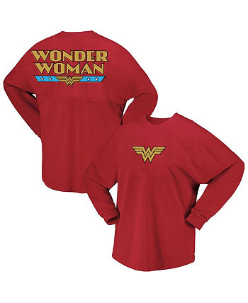 Женская красная футболка Wonder Woman Original с длинным рукавом Spirit Jersey