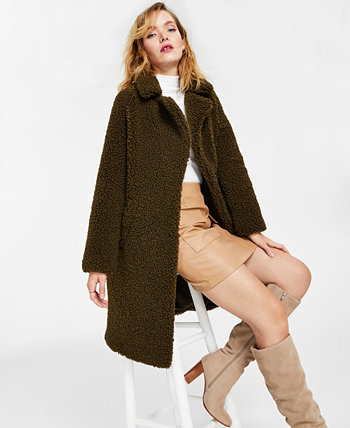 Женское плюшевое пальто с воротником-стойкой, созданное для Macy's BCBGeneration