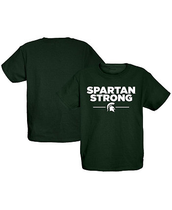 Youth Boys and Girls Green Michigan State Spartans Spartan Strong T-shirt Blue 84