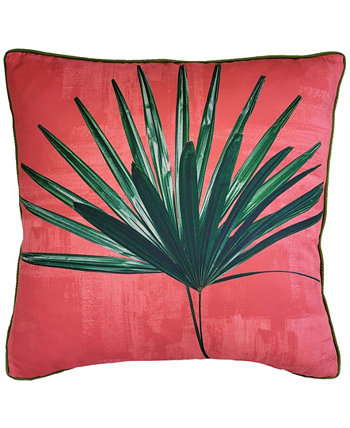 NYBG Декоративная подушка для улицы и помещения с веером и принтом пальмовых листьев, 20 x 20 дюймов Edie@Home
