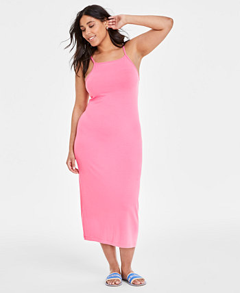 Women's Knit Ribbed Midi Dress, Created for Macy's On 34th