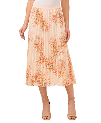 Женская плиссированная юбка-миди с цветочным принтом CeCe