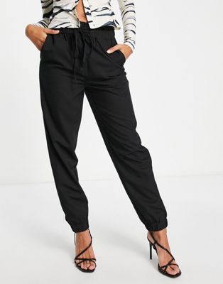 Я.А.С. Черные классические брюки с завышенной талией Luna Y.A.S
