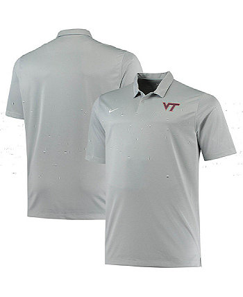 Мужская рубашка-поло Virginia Tech Hokies Big and Tall Performance с меланжевым покрытием серого цвета Nike