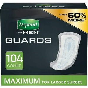 Depend Incontinence Guards for Men, (2 Pack) Maximum Absorbency, 52 count Visit the Depend Store