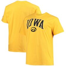 Мужская футболка с надписью Champion Gold Iowa Hawkeyes Big & Tall Arch Over Wordmark Champion