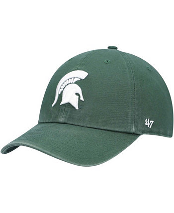 Мужская зеленая регулируемая шапка с логотипом Michigan State Spartans Clean Up '47 Brand