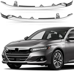 PartsFlow Front Bumper Grille W/Chrome Trim W/Radar Hole Compatible With 2021-2022 Honda Accord PartsFlow