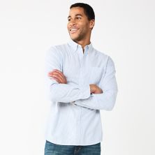Мужская рубашка Sonoma Goods For Life® идеальной длины на пуговицах SONOMA