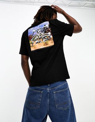 Черная футболка с короткими рукавами Coney Island Picnic с принтом Lost Mind на груди и спине — часть комплекта CONEY ISLAND PICNIC