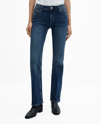 Женские расклешенные джинсы с низкой посадкой MANGO