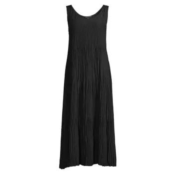 Плиссированное платье-миди без рукавов Eileen Fisher