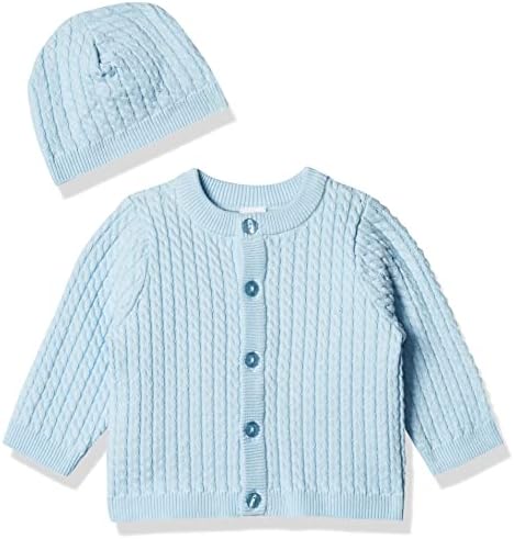 Little Me Baby Boy Newborn Huggable Cable Sweater, Light Blue, 9 Months Little Me
