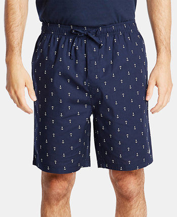 Мужские хлопковые пижамные шорты с якорным принтом Nautica