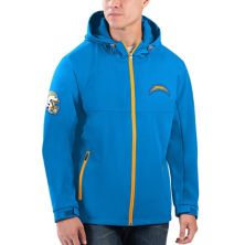 Men's G-III Sports by Carl Banks Powder Blue Los Angeles Chargers Soft Shell Full-Zip Hoodie Jacket In The Style