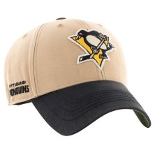 Men's '47 Khaki/Black Pittsburgh Penguins Dusted Sedgwick MVP Adjustable Hat Unbranded