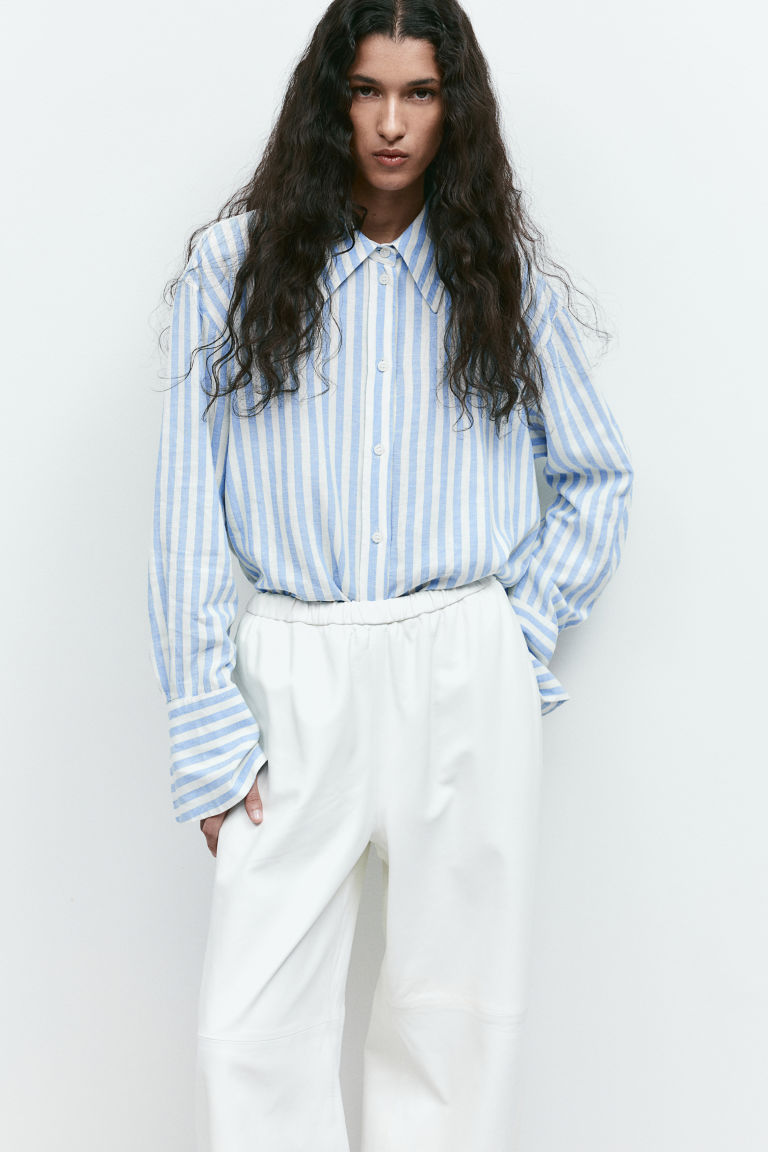 Oversized Linen-blend Shirt H&M