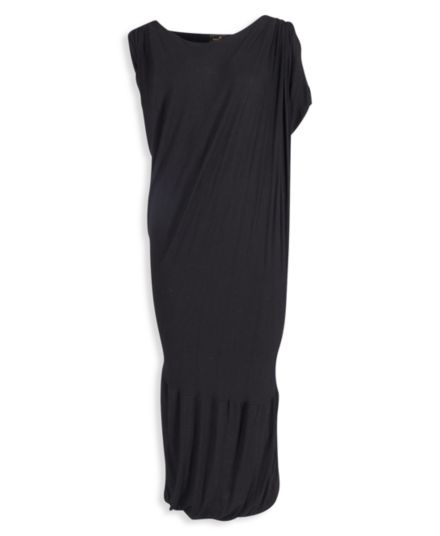 Черное платье макси с драпировкой Vivienne Westwood из полиэстера и вискозы Vivienne Westwood