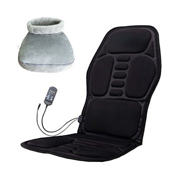 Total Relaxation Pair: Heated Foot Spa & Adjustable Chair Cushion Pursonic