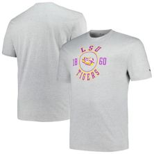 Men's Champion Heather Gray LSU Tigers Big & Tall Circle Logo T-Shirt Champion