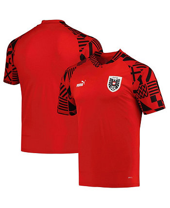 Мужская красная футболка с v-образным вырезом DryCELL Pre-Match Raglan национальной сборной Австрии PUMA