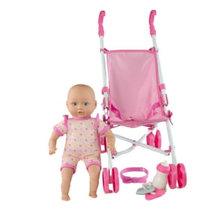 My Sweet Love Baby on the Go Doll and Stroller Set with Accessories, Light Skintone, 5 Pieces Included My Sweet Love