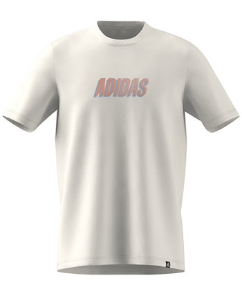Men's Short Sleeve Crewneck Logo Graphic T-Shirt Adidas