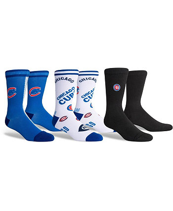 Youth Boys and Girls Chicago Cubs MVP 3-Pack Crew Socks PKWY