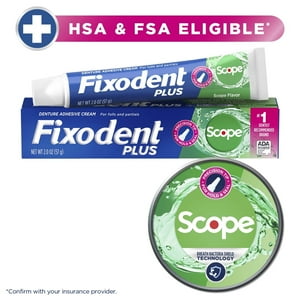 Fixodent Plus Scope Secure Denture Adhesive Cream, 2.0 oz Fixodent