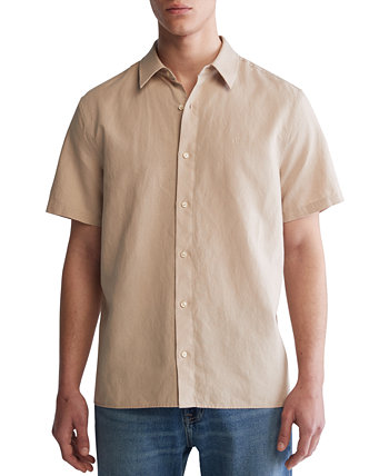 Men's Classic-Fit Textured Button-Down Shirt Calvin Klein