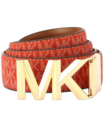 Женский кожаный двусторонний ремень с логотипом Michael Kors