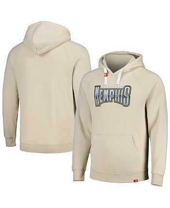 Мужской и женский овсяный пуловер с капюшоном Memphis Grizzlies City Edition Tri-Blend реглан Sportiqe