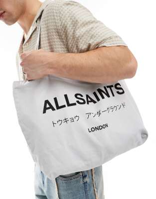 AllSaints Underground tote bag in sandstone exclusive to ASOS AllSaints