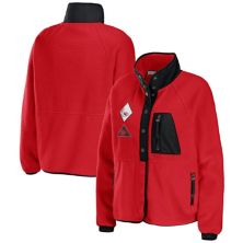 Женская одежда Erin Andrews Красная флисовая куртка реглан с застежкой на пуговицы Kansas City Chiefs Unbranded