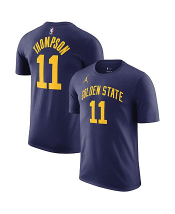 Мужская футболка Klay Thompson Navy Golden State Warriors 2022/23 Statement Edition с именем и номером Jordan