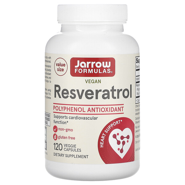 Ресвератрол, 100 мг, 120 растительных капсул Jarrow Formulas