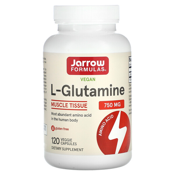 L-глютамин, 750 мг, 120 растительных капсул Jarrow Formulas