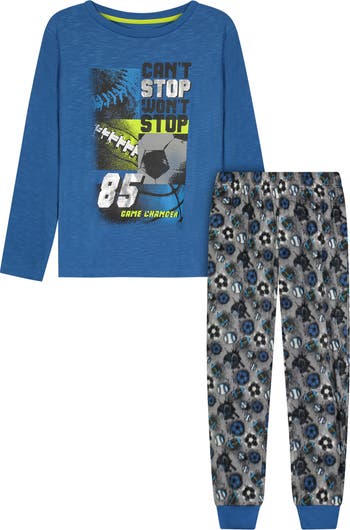 Sports Long Sleeve Top & Fleece Joggers Pajama Set Sleep On It