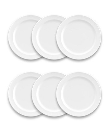 Набор матовых тарелок для салата с меламиновой кромкой, 6 шт. TarHong