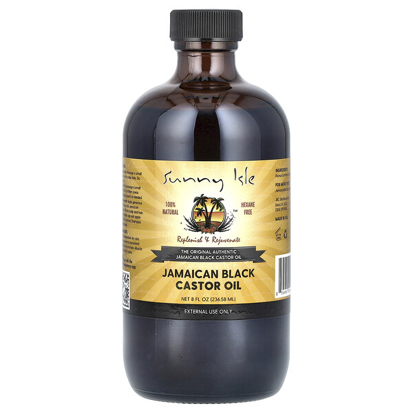 Ямайское черное касторовое масло, 8 жидких унций (236,58 мл) Sunny Isle