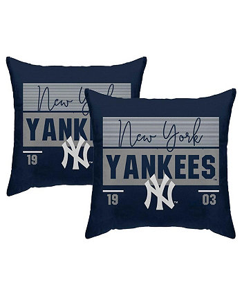 Чехлы на подушки с тканевым декором Pegasus New York Yankees размером 18 x 18 дюймов Pegasus Home Fashions