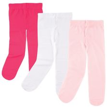 Luvable Friends Baby and Toddler Girl Nylon Tights, Dark Pink Light Pink Luvable Friends