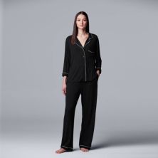 Женский базовый роскошный пижамный комплект с надрезом Simply Vera Vera Wang Simply Vera Vera Wang