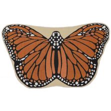 Liora Manne Esencia Monarch Butterfly-Shaped Indoor Outdoor Mat Liora Manne
