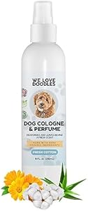 Dog Cologne & Perfume, Deodorizing, Organic, Made In USA, Long Lasting After Bath, Deodorant For Smelly Dogs, Pawfume For Pets, Odor Eliminator Spray Puppies, Fresh Cotton [We Love Doodles] We Love Doodles