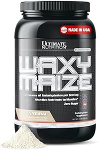 Ultimate Nutrition Carbohydrate Supplement, Wazy Maize - Unflavored Carb Protein Shake Powder & Muscle Builder for Post Workout - Zero Sugar, No Added Flavors, Colors Or Sweeteners - 3 Pounds Ultimate Nutrition