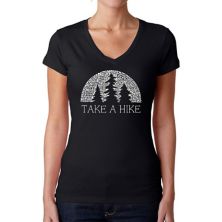 Nature Lover - Women's Word Art V-Neck T-Shirt LA Pop Art